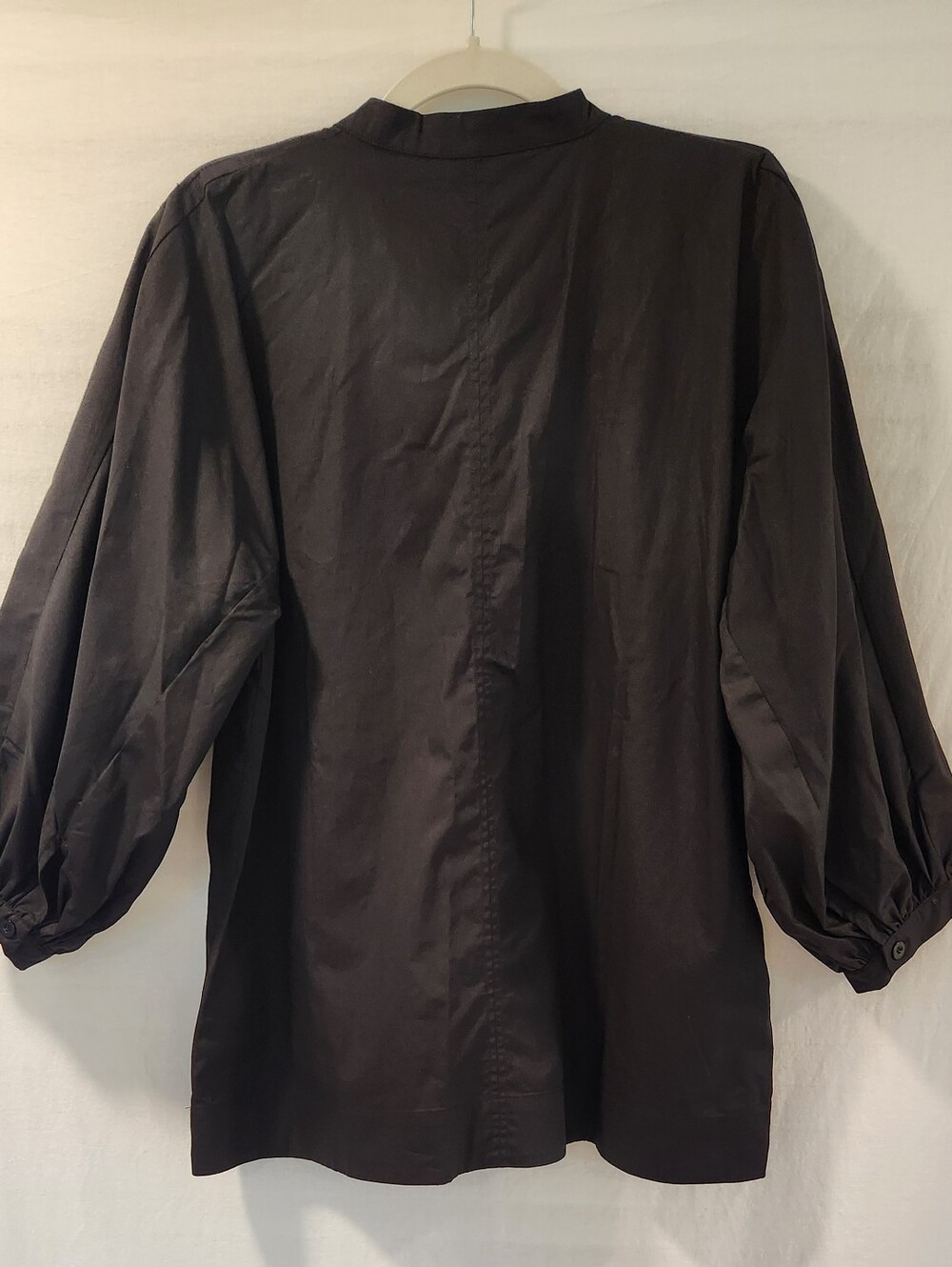 100% Poplin Blouse Black Size 6 - Picture 4 of 7